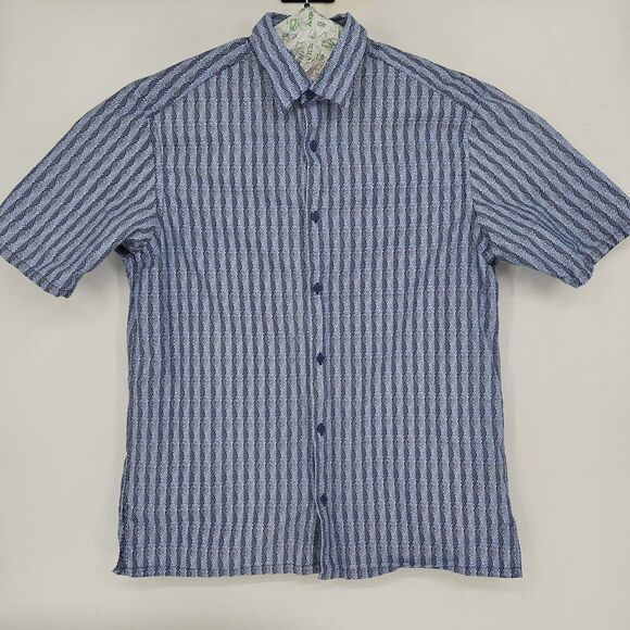 Jhane Barnes Shirt Mens Large Frequency Geometric Abstract Button‎ Down Casual - Picture 1 of 11